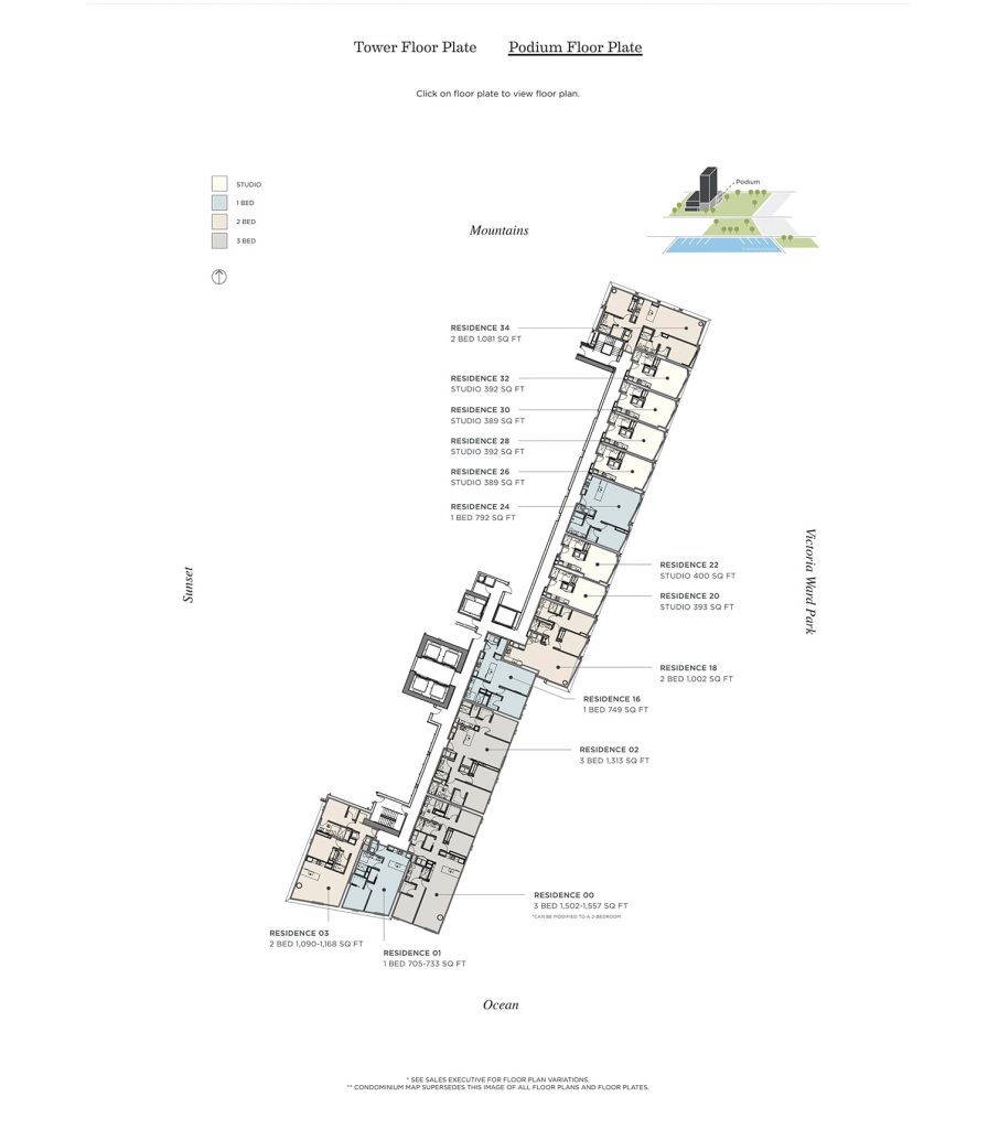 The Park Ward Village Floor Map