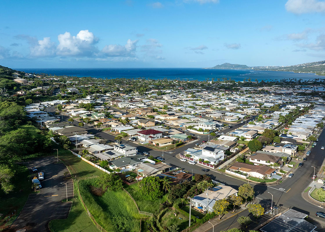 Residential home real estate in Hawaii Kai, Oahu, Hawaii.