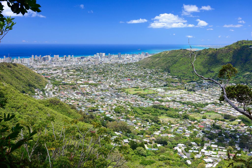 Manoa Valley, Oahu, Hawaii Aerial Photo