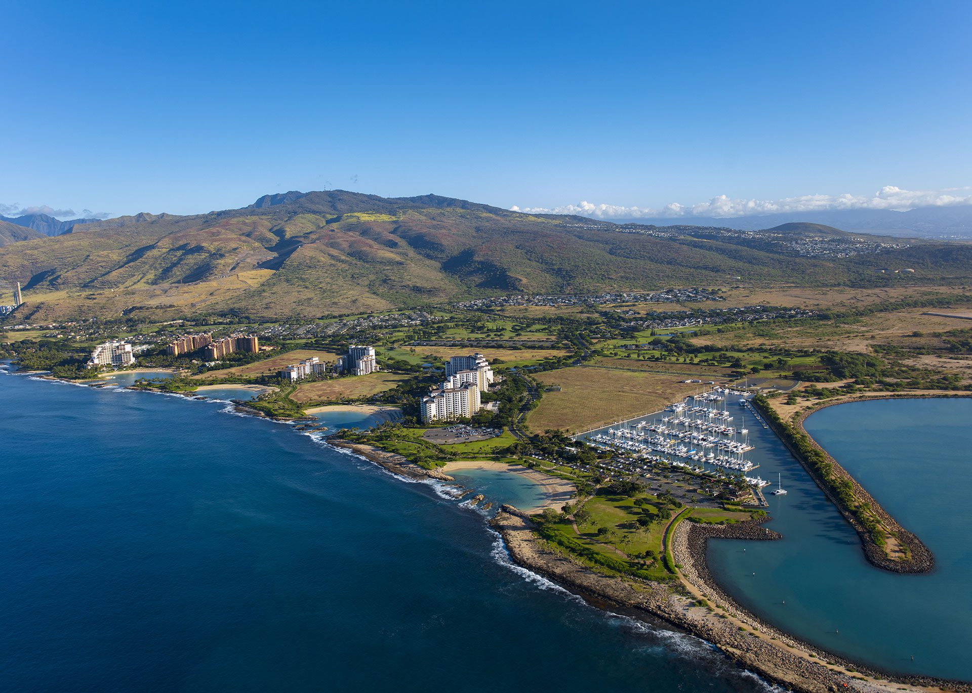 Aerial photo of Kapolei, West Oahu, Hawaii